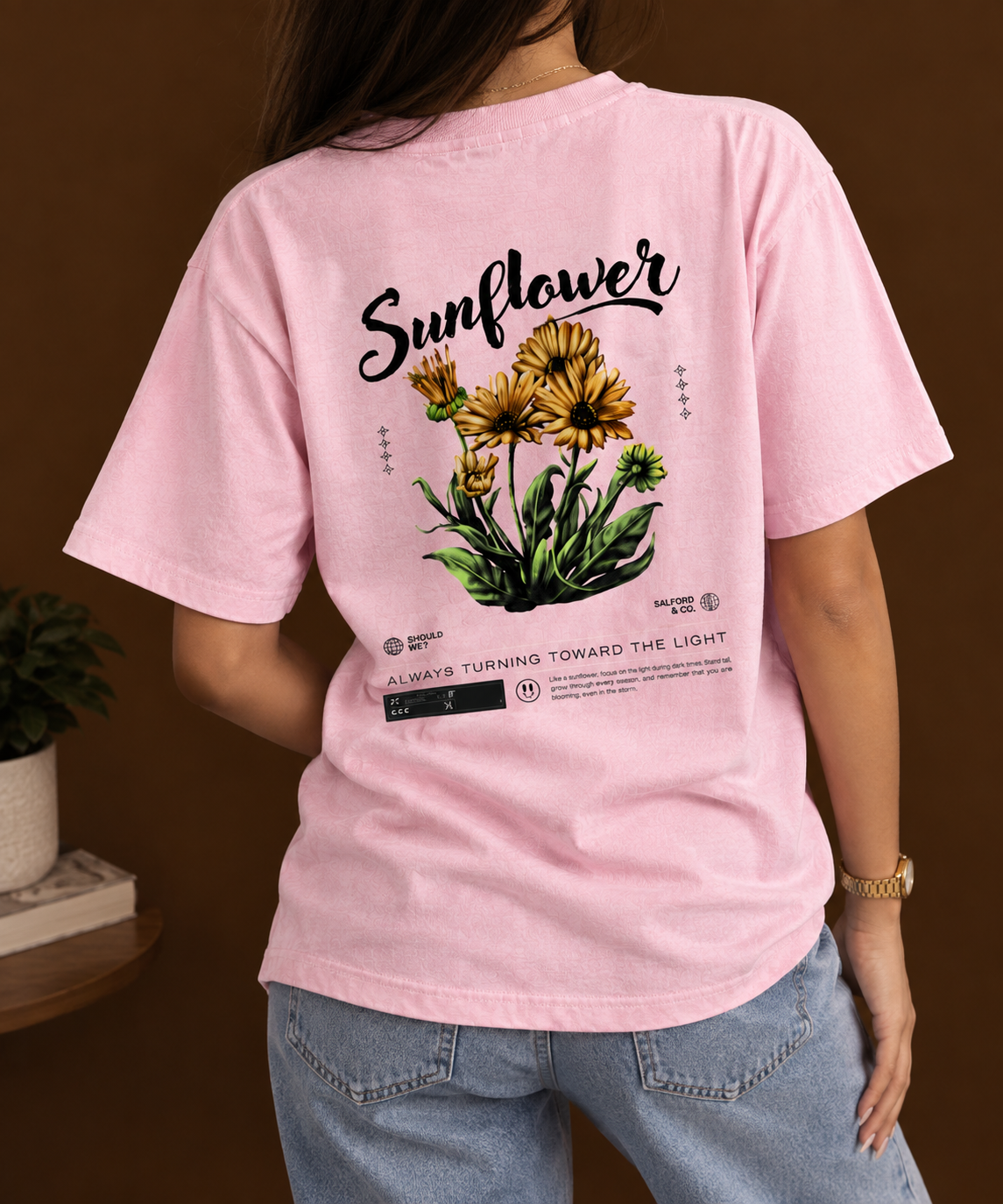 Stay positive-Stay like a sunflower